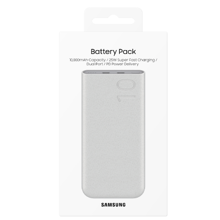 Power Bank 10000mAh Samsung - PD 25W - Blanc — Samsung · Smarty Paris 18e